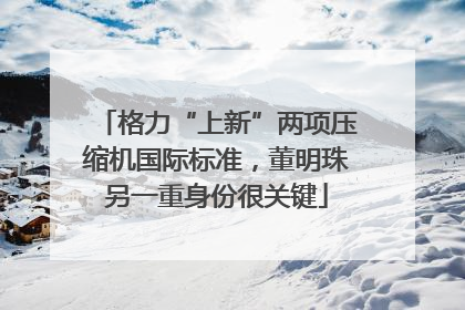 格力“上新”两项压缩机国际标准，董明珠另一重身份很关键