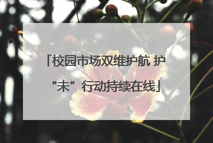 校园市场双维护航 护“未”行动持续在线