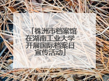 株洲市档案馆在湖南工业大学开展国际档案日宣传活动