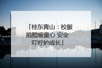 桂东青山：校服捐赠暖童心 安全叮咛护成长