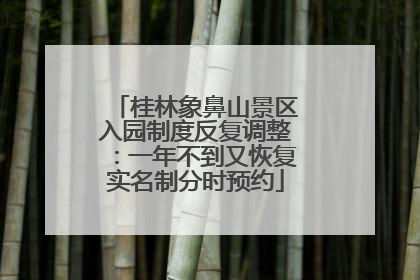 桂林象鼻山景区入园制度反复调整：一年不到又恢复实名制分时预约