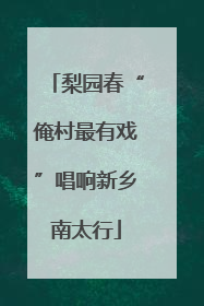 梨园春“俺村最有戏”唱响新乡南太行
