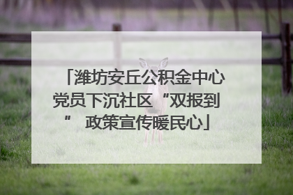 潍坊安丘公积金中心党员下沉社区“双报到” 政策宣传暖民心