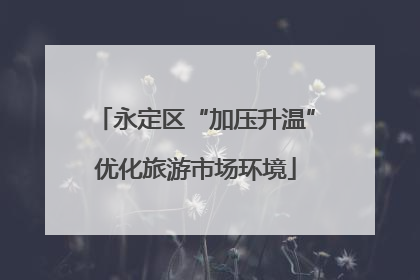 永定区“加压升温”优化旅游市场环境