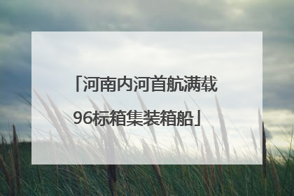 河南内河首航满载96标箱集装箱船