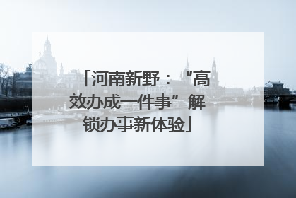 河南新野：“高效办成一件事”解锁办事新体验