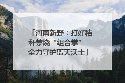 河南新野：打好秸秆禁烧“组合拳” 全力守护蓝天沃土