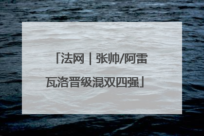 法网｜张帅/阿雷瓦洛晋级混双四强