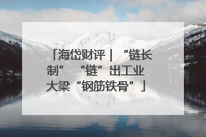 海岱财评｜“链长制” “链”出工业大梁“钢筋铁骨”