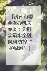 济南市委金融办机关党委：为群众筑牢金融风险防控“护城河”