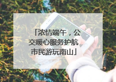 浓情端午，公交暖心服务护航市民游玩南山