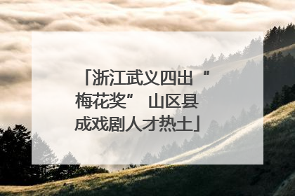 浙江武义四出“梅花奖” 山区县成戏剧人才热土