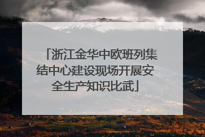 浙江金华中欧班列集结中心建设现场开展安全生产知识比武
