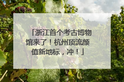 浙江首个考古博物馆来了！杭州顶流颜值新地标，冲！