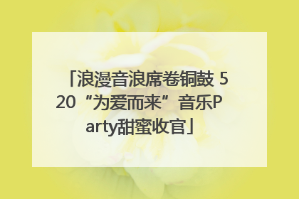 浪漫音浪席卷铜鼓 520“为爱而来”音乐Party甜蜜收官