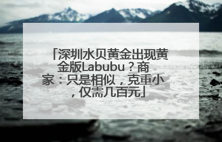 深圳水贝黄金出现黄金版Labubu？商家：只是相似，克重小，仅需几百元