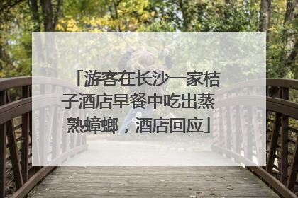 游客在长沙一家桔子酒店早餐中吃出蒸熟蟑螂，酒店回应