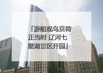 游船观鸟赏荷正当时 辽河七星湖景区开园