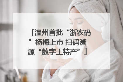 温州首批“浙农码”杨梅上市 扫码溯源“数字土特产”