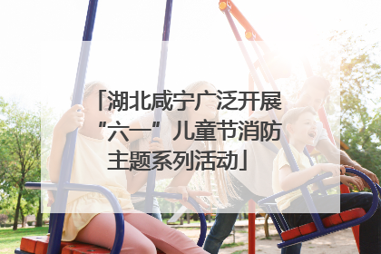 湖北咸宁广泛开展“六一”儿童节消防主题系列活动