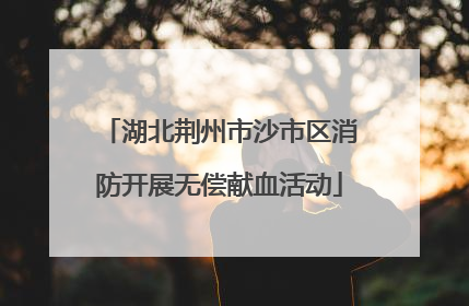 湖北荆州市沙市区消防开展无偿献血活动