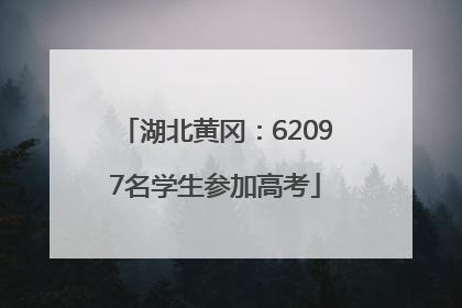 湖北黄冈：62097名学生参加高考