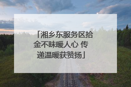 湘乡东服务区拾金不昧暖人心 传递温暖获赞扬
