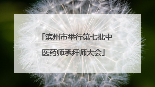 滨州市举行第七批中医药师承拜师大会
