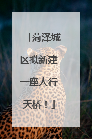 菏泽城区拟新建一座人行天桥！