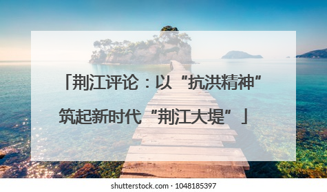 荆江评论：以“抗洪精神”筑起新时代“荆江大堤”