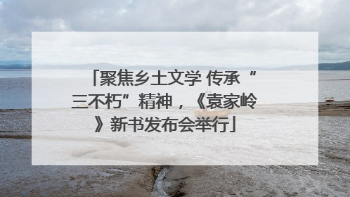 聚焦乡土文学 传承“三不朽”精神，《袁家岭》新书发布会举行