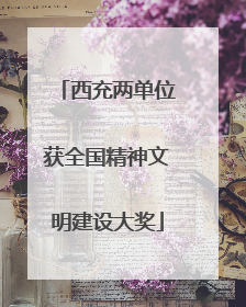 西充两单位获全国精神文明建设大奖