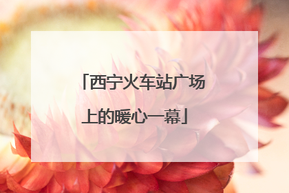 西宁火车站广场上的暖心一幕