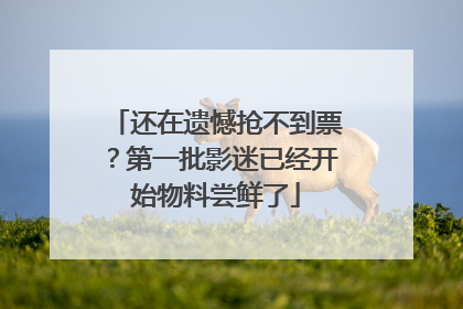 还在遗憾抢不到票？第一批影迷已经开始物料尝鲜了