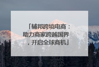 辅邦跨境电商：助力商家跨越国界，开启全球商机