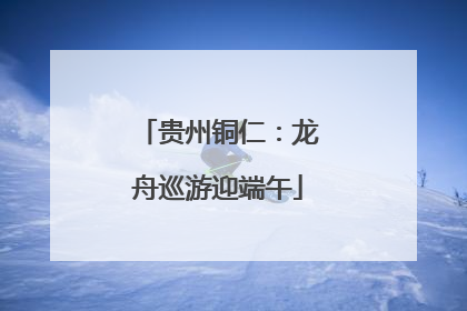 贵州铜仁：龙舟巡游迎端午