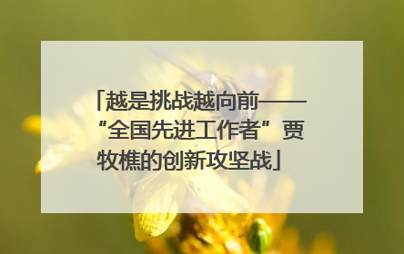 越是挑战越向前——“全国先进工作者”贾牧樵的创新攻坚战