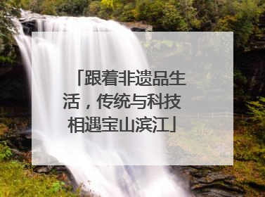 跟着非遗品生活，传统与科技相遇宝山滨江