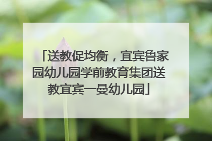 送教促均衡，宜宾鲁家园幼儿园学前教育集团送教宜宾一曼幼儿园
