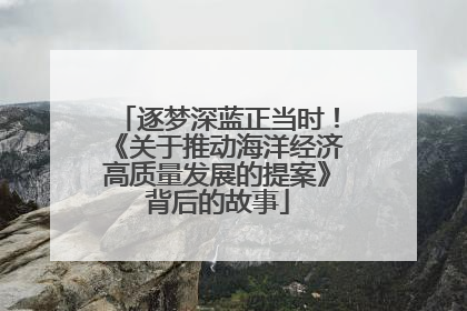 逐梦深蓝正当时！《关于推动海洋经济高质量发展的提案》背后的故事