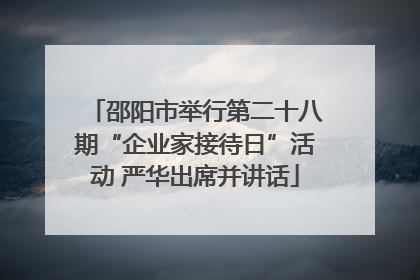 邵阳市举行第二十八期“企业家接待日”活动 严华出席并讲话