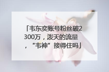 韦东奕账号粉丝破2300万，泼天的流量，“韦神”接得住吗
