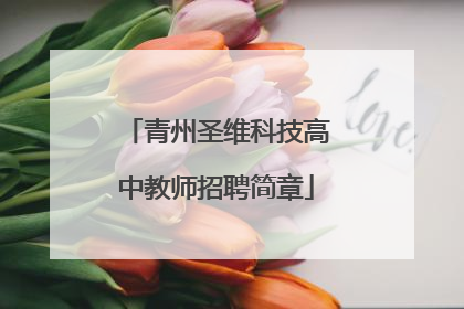 青州圣维科技高中教师招聘简章