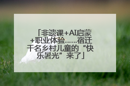 非遗课+AI启蒙+职业体验……宿迁千名乡村儿童的“快乐暑光”来了
