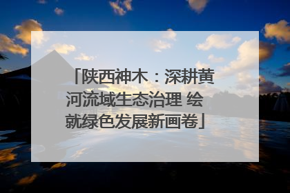 陕西神木：深耕黄河流域生态治理 绘就绿色发展新画卷