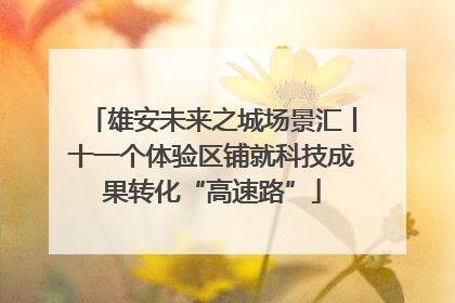 雄安未来之城场景汇丨十一个体验区铺就科技成果转化“高速路”
