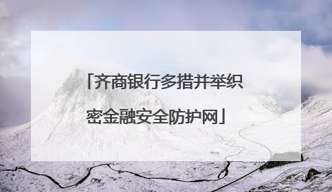 齐商银行多措并举织密金融安全防护网