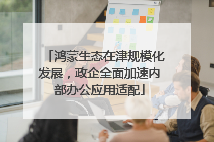 鸿蒙生态在津规模化发展，政企全面加速内部办公应用适配