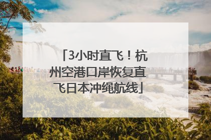 3小时直飞！杭州空港口岸恢复直飞日本冲绳航线