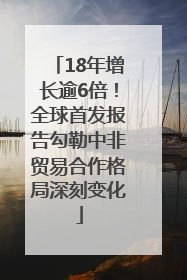18年增长逾6倍！全球首发报告勾勒中非贸易合作格局深刻变化